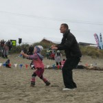 JB flying with Annika, Lincoln City 2012