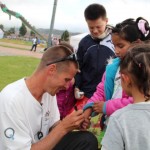 JB meeting kids in Bogota, Colombia 2012